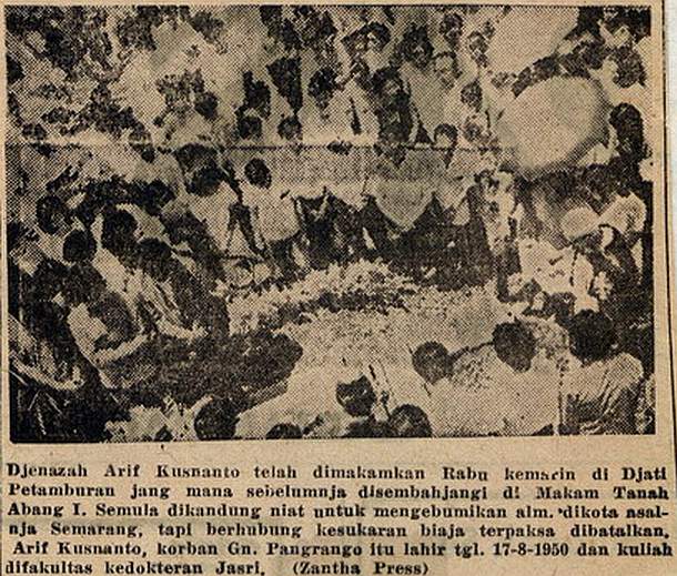 Djati Petamburan : Thursday :  1. October 1970
