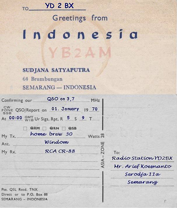 QSL Card : Thursday :  1. January 1970