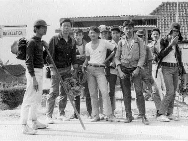 Siap untuk berangkat mendaki Merbabu : Wednesday : 19. August 1970