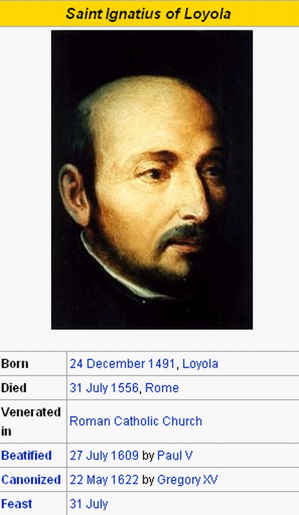 Santo Ignatius de Loyola (1491 - 1556) : Sunday : 29. April 2007