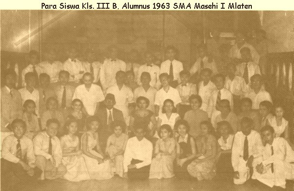 SMA Masehi I Bagian B : Thursday : 19. September 1963