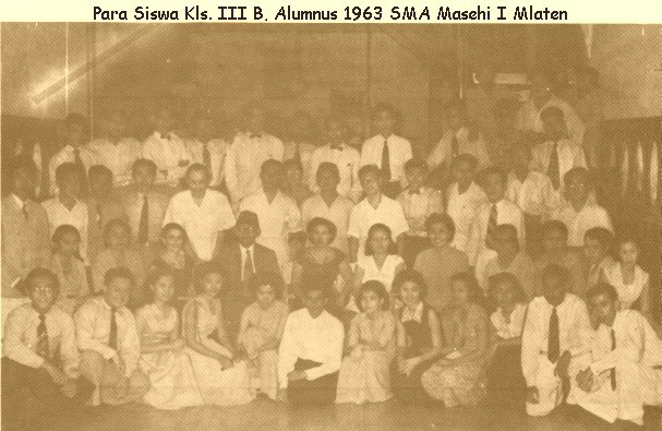 SMA Masehi I Bagian B : Thursday : 19. September 1963